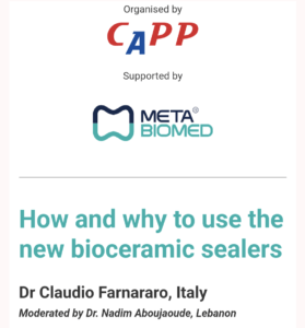 Free CME CAPP Live Webinar – How and why to use the new bioceramic sealers
